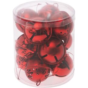 Boston International Christmas Winter Holiday Xmas Bells Tree Ornament, Set of 12, Red