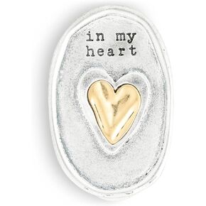 DEMDACO Heart Silver Tone 2 x 1.5 Iron Metal Guardian Angel Visor Clip