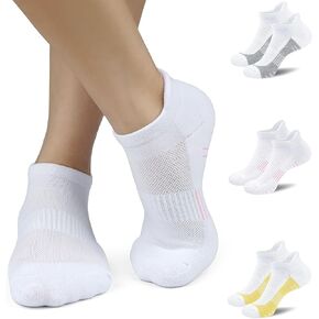 Ankle Socks Women Athletic No Show Socks Running Comfort Cushioned 5-Pairs