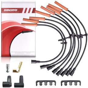 Micro Set of 8 Ignition Spark Plugs Wires Set Compatible with Ford F150 F250 F350 E350 Super Duty Lobo 6.2L V8