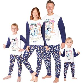 Bluey Christmas Matching Family Pyjamas - Xmas Matching PJs for Women, Men, Teens, Kids Lounge Wear Sets