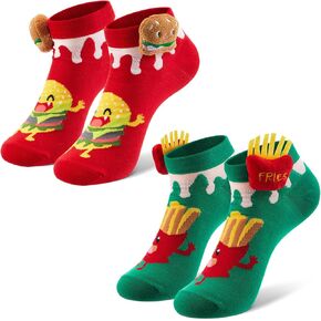Tarpop Kids Silly Socks Gift Ankle Socks 3D Food Themed Novelty Socks Birthday Novelty Gift for Kids Girls Toddler Women Party Favors