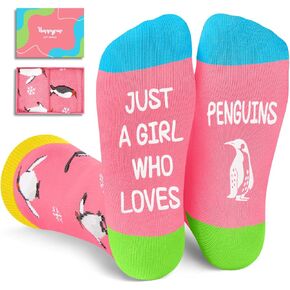 HAPPYPOP Penguin Gifts for Women - Crazy Ocean Socks for Teen Girls, Penguin Socks Animal Socks