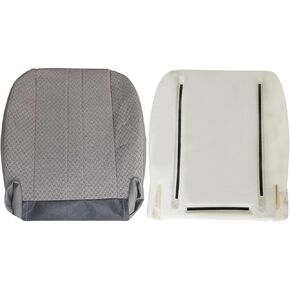 GXARTS Driver or Passenger Side Bottom Lower Replacement Cloth Seat Cover and Bottom Foam Cushion Pewter Gray Fit for Chevy Express GMC Savana 2003 2004 2005 2006 2007 2008 2009 2010 2011-2014