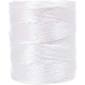 Polypropylene Value Twine, White, 200 Feet - Great for DIY Crafts, Bundling, and Packaging