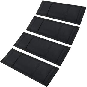 4 Pack Universal Tie Down Strap Protector Sleeve Ratchet Strap Protector Sleeve for Boat, Trailers, Jetski, Waverunner Black 4 x 12 Inches