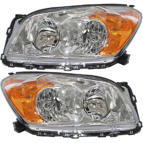 Headlights Front Head Lamps Replacement for Toyota RAV4 2009-2012 Projector Headlights Pair Left and Right Side (Passenger Driver Side)