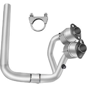 [Front]FortunaFlow Catalytic Converter Compatible with Jeep Wrangler tj 2004-2006 4.0L,Replace 53529,52059681AB, 52059681AC(EPA Compliant+standard+Heat Shield)