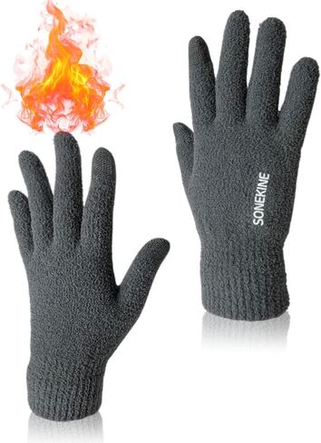 Winter Gloves for Men and Women, Cozy & Accurate Touch Screen Texting Gloves - 1 Pair, Microfiber Gloves for Cold Weather in Saudi Arabia