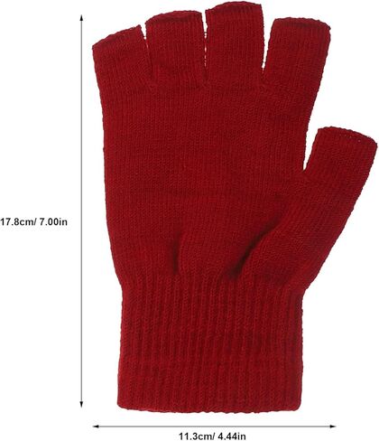 4 Pairs Fingerless Gloves for Women Half Finger Gloves Knitted Winter Typing Gloves for Women Kids in Kuwait