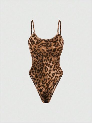 Milumia Women's 2 Piece Outfits Leopard Print Bodysuit and Long Pants Set in Saudi Arabia