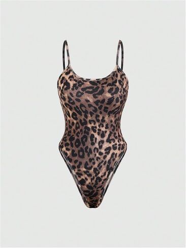 Milumia Women's 2 Piece Outfits Leopard Print Bodysuit and Long Pants Set in Saudi Arabia