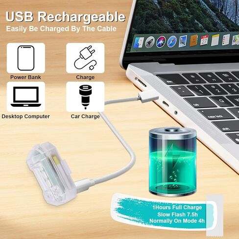 2PCS Wireless LED Strobe Lights with Remote Control, 8 Colors USB Rechargeable Anti-Collision Warning Light, High Brightness Wireless LED Lights for Car Drone Truck Motorcycle Aircraft Bike in Kuwait