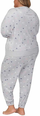 Disney Womens 2 Piece Silky Stretch Fleece Pajama Set in Saudi Arabia