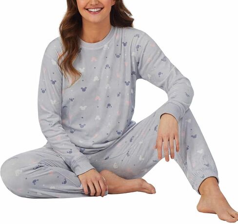 Disney Womens 2 Piece Silky Stretch Fleece Pajama Set in Saudi Arabia