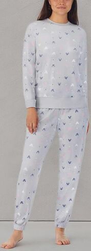 Disney Womens 2 Piece Silky Stretch Fleece Pajama Set in Saudi Arabia