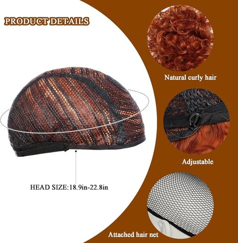 Heliltd 4Pcs 50s Housewife Costume 1950s Red Wig with Polka Dot Headband Necklace and Earrings 50s Housewife Costume Accessories for Halloween Costume Party in Kuwait