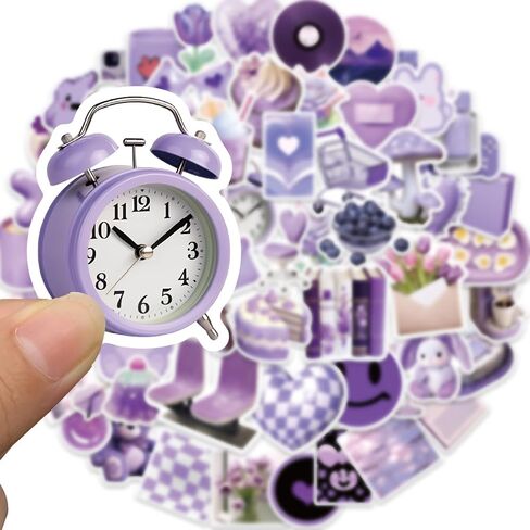 Yoksas Purple Fantasy Fairy Tale Stickers - 50 Pcs Waterproof Kawaii Purple Garden Fairyland Aesthetic Decals for Scrapbook,Journals,Water Bottle,Laptop,Planner in Saudi Arabia