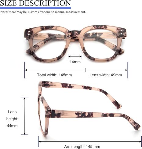 3 Pack Oversized Reading Glasses for Women Men with round Frame Fashion Blue Light Blocking Computer Readers in Kuwait