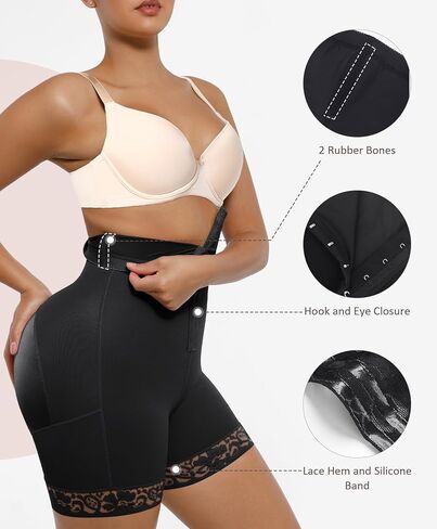 FeelinGirl Shapewear Tummy Control Shorts Fajas Colombianas Moldeadoras High Waisted Butt Lifting Body Shaper in Kuwait