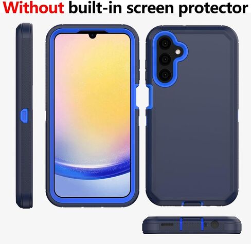 Phone Case for Samsung Galaxy A25 5G case,Heavy Duty Hard Shockproof Armor Protector Case Cover with Belt Clip Holster for Samsung A25 5G Phone Case (Black) in Kuwait