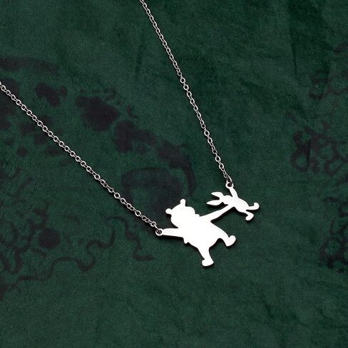 Pooh and Piglet Necklace Friendship Pooh Jewelry Best Friend Gift (Pooh and Piglet) in Saudi Arabia