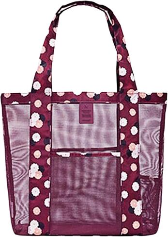 Reusable Grocery Bags Portable Mesh Tote Bag Hobo Women Large Foldable Shoulder Bag for Beach Picnic Vacation in Saudi Arabia