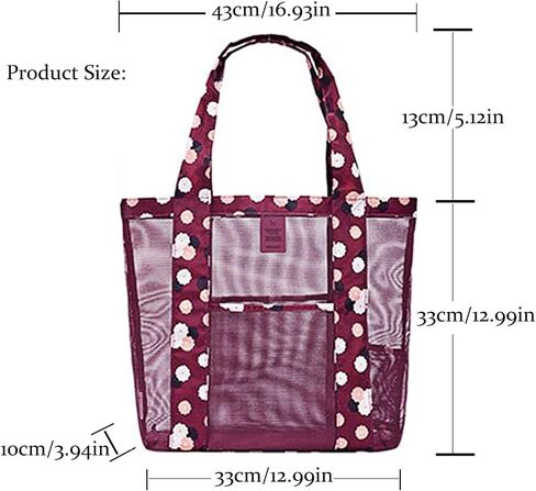 Reusable Grocery Bags Portable Mesh Tote Bag Hobo Women Large Foldable Shoulder Bag for Beach Picnic Vacation in Saudi Arabia