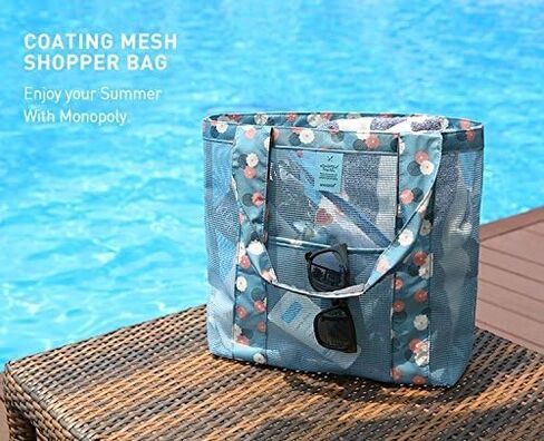 Reusable Grocery Bags Portable Mesh Tote Bag Hobo Women Large Foldable Shoulder Bag for Beach Picnic Vacation in Saudi Arabia