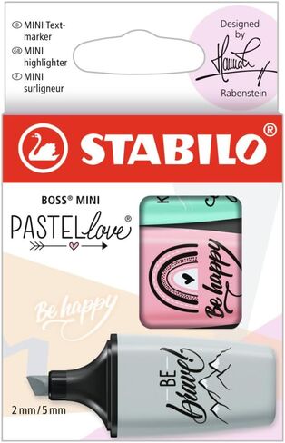 STABILO Highlighter BOSS MINI Pastellove - 6pcs - Assorted Colors in Saudi Arabia
