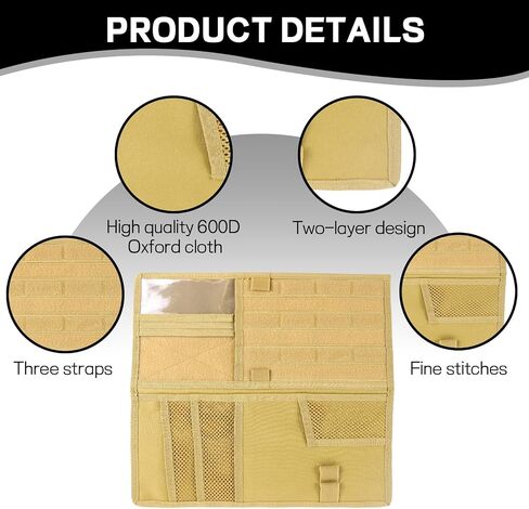Car Sun Visor Organizer, Tactical Molle Car Visor Organizer Storage Pouch, Multi-Pocket Visor Panel Storage Bag Holder for Documents Cards, Auto Truck Interior Accessories (Army Green) in Kuwait