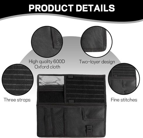 Car Sun Visor Organizer, Tactical Molle Car Visor Organizer Storage Pouch, Multi-Pocket Visor Panel Storage Bag Holder for Documents Cards, Auto Truck Interior Accessories (Army Green) in Kuwait