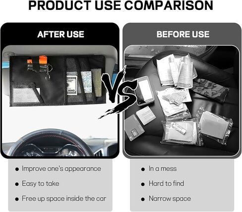 Car Sun Visor Organizer, Tactical Molle Car Visor Organizer Storage Pouch, Multi-Pocket Visor Panel Storage Bag Holder for Documents Cards, Auto Truck Interior Accessories (Army Green) in Kuwait