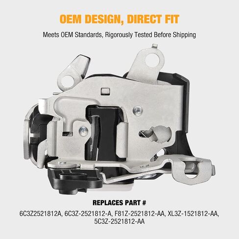 Door Lock Latch & Cable Driver Side Rear Left 6C3Z-28264A01-A Replacement for 1999-2007 F-250 F-350 Super Duty Upper and Lower Latches Assembly in Saudi Arabia