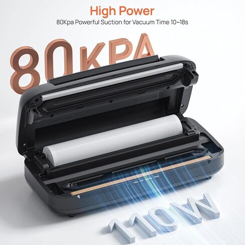 Vacuum Sealer Machine, SEATAO 90Kpa Food Vacuum Sealer Machine Preservation Dry & Moist & Extended Modes, Built-in Cutter & Bag Storage, Handle Locked Design, LED Indicator Light & Starter Kit in Saudi Arabia