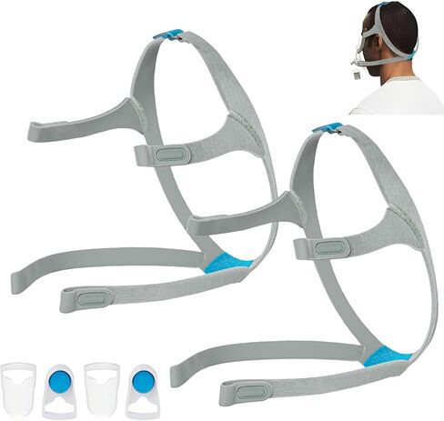 1 Pack Airfit F30 Headgear with Magnetic Clips Replacement Headgear Straps Compatible with Airfit F30, Adjustable Better Seal, Standard Medium Size in Saudi Arabia