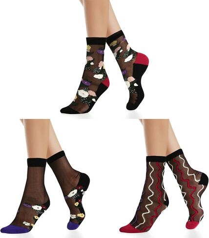 جوارب شفافة من Benefeet Sox جوارب شبكية جوارب الكاحل للنساء جوارب نايلون شفافة من خلال الجوارب in Kuwait