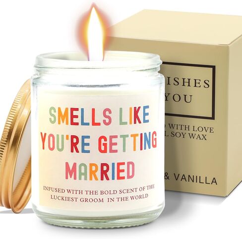 Funny Wedding Gifts, Bachelorette Gifts for Bride, Bridal Shower Gift for Bride-7oz Lavender Vanilla Scented Soy Wax Candle- Bride to Be Gifts for Her, Wedding Gifts for Bride,Bride to Be in Saudi Arabia