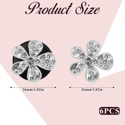 6 Pack Daisy Car Vent Clips Car Air Vents Clips Bling Flowers Car Vent Clips Cute Rhinestone Car Air Freshener Clip On Air Fresheners Car Decor Car Accessories for Car Diffuser Interior in Saudi Arabia