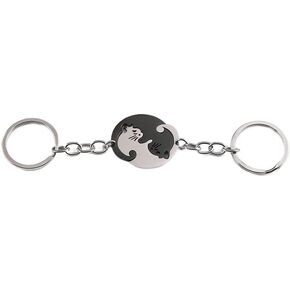YALLNASL Anniversary Christmas Gift for Friends Husband Wife - Cat Friendship Keychain for 2 Matching Keychains for BFF