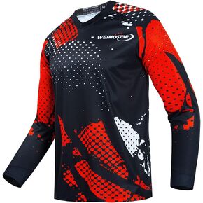 JPOJPO Downhill Cycling Jersey Men's Racing Jersey Long Sleeve MTB Bicycle Clothing Bike Shirt Motorcycle S-4XL