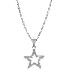 Dainty Hollow Star Simple Choker Necklace for Women Girls Delicate Stainless Steel Silver Plated Y2K Minimalist Star Pendant Necklaces Adjustable Chain Christmas Party Trendy Jewelry Gift 18"