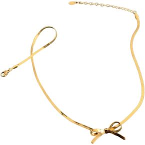 Gold Bow Choker Necklace for Women | Dainty Choker Necklace