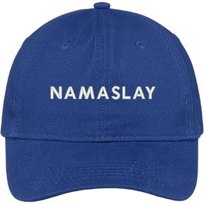 Trendy Apparel Shop Namaslay(Block) Embroidered Brushed Cotton Adjustable Cap Dad Hat