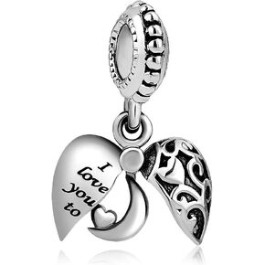 NARTGO I Love You To The Moon وحلية خلفية متوافقة مع أساور Pandora Charms in Kuwait