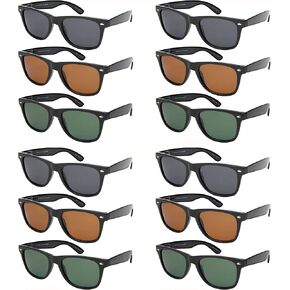 Classic Vintage Horn Rimmed Sunglasses For Men Women 12-Pack in Kuwait