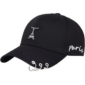 Belsen Unisex Ring Chain Baseball Caps Summer Metallic K-Pop Hip Hop Hat Trucker Cap