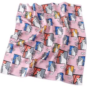 Cute, Adorable and Soft Animal/Hearts Print Small Square Scarves/Scarfs.