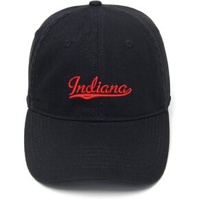 Men's Baseball Caps Indiana - in Embroidered Dad Hat Washed Cotton Adjustable Embroidery Cap