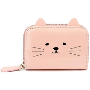 Women's Wallet RFID Blocking Cute Cat Printed Zipper Coin Purses Multi Purpose Card Holder Fashion Small Wallet in Kuwait